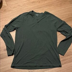 Faherty Men's Olive Long Sleeve Cloud Henley Tee size XLT
